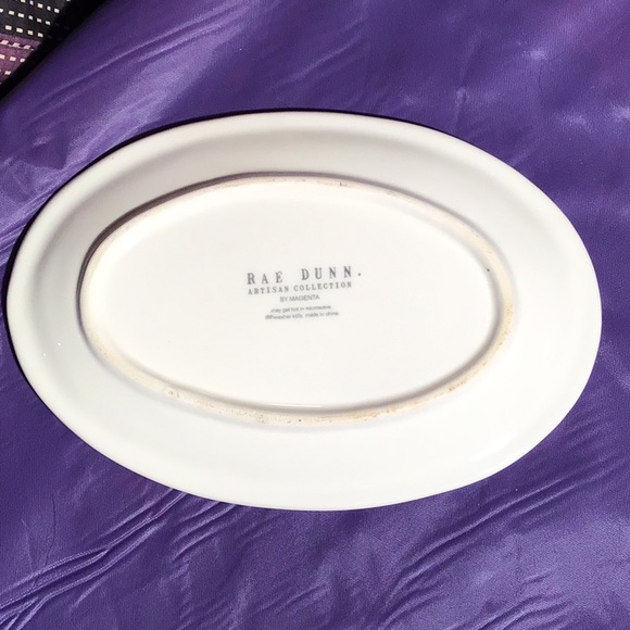 Rae Dunn Artisan Collection savor oval plate 8” x 5.5” - Picture 2 of 2